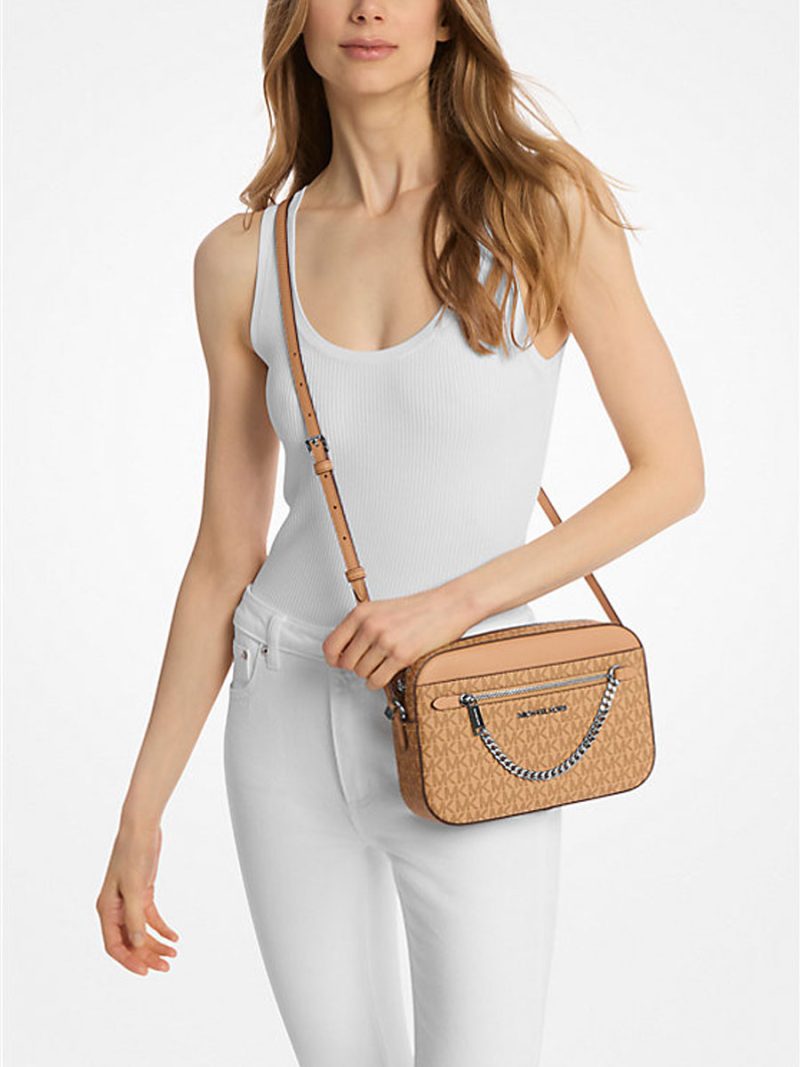 MICHAEL Michael Kors Jet Set Large Signature Logo Crossbody Bag - Image 3