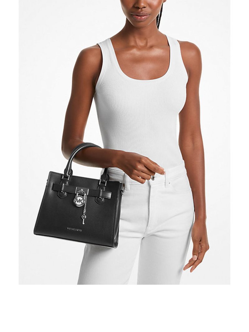 MICHAEL Michael Kors Hamilton Small Leather Satchel - Image 3