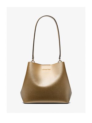 MICHAEL KORS Pratt Medium Metallic Shoulder Bag