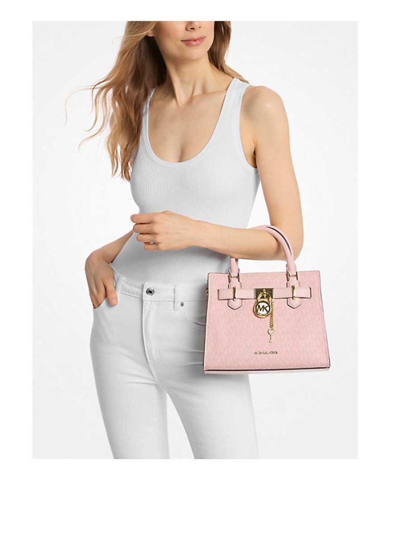 MICHAEL Michael Kors Hamilton Small Signature Logo Satchel - Image 3