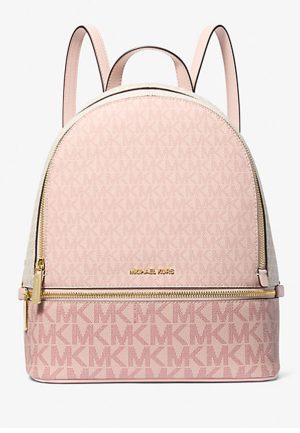 MICHAEL Michael Kors Rhea Medium Color-Block Signature Logo Backpack