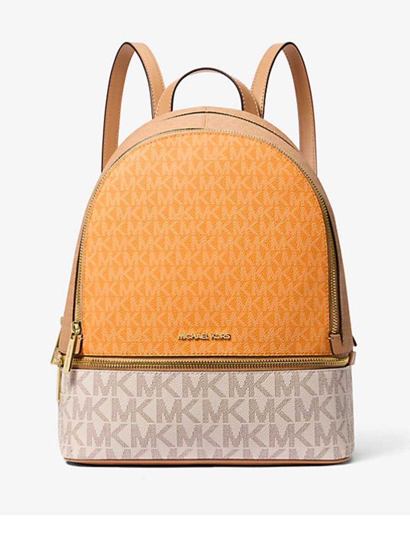 MICHAEL Michael Kors Rhea Medium Color-Block Signature Logo Backpack