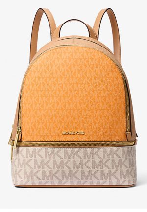 MICHAEL Michael Kors Rhea Medium Color-Block Signature Logo Backpack