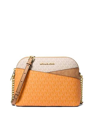 MICHAEL Michael Kors Jet Set Travel Medium Color-Block Signature Logo Crossbody Bag