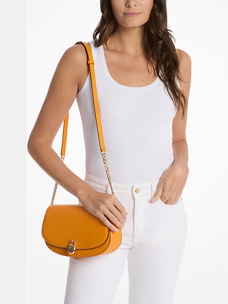 MICHAEL Michael Kors Mila Medium Leather Messenger Bag - Image 3