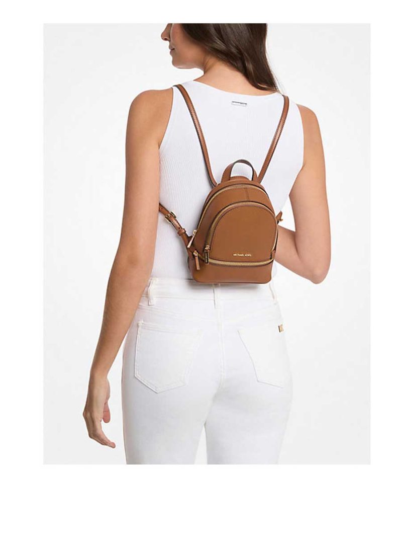 MICHAEL Michael Kors Rhea Extra-Small Pebbled Leather Backpack - Image 2