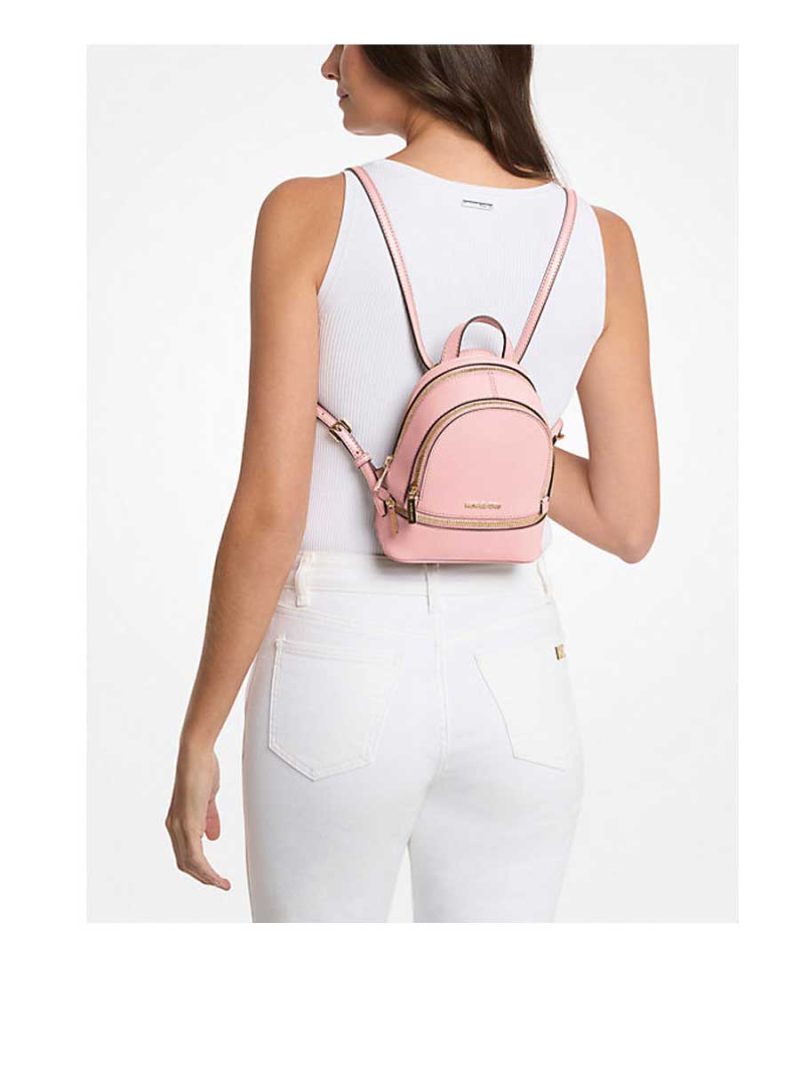 MICHAEL Michael Kors Rhea Extra-Small Pebbled Leather Backpack - Image 3