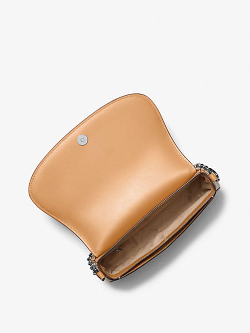 MICHAEL Michael Kors Mila Medium Leather Messenger Bag - Image 2