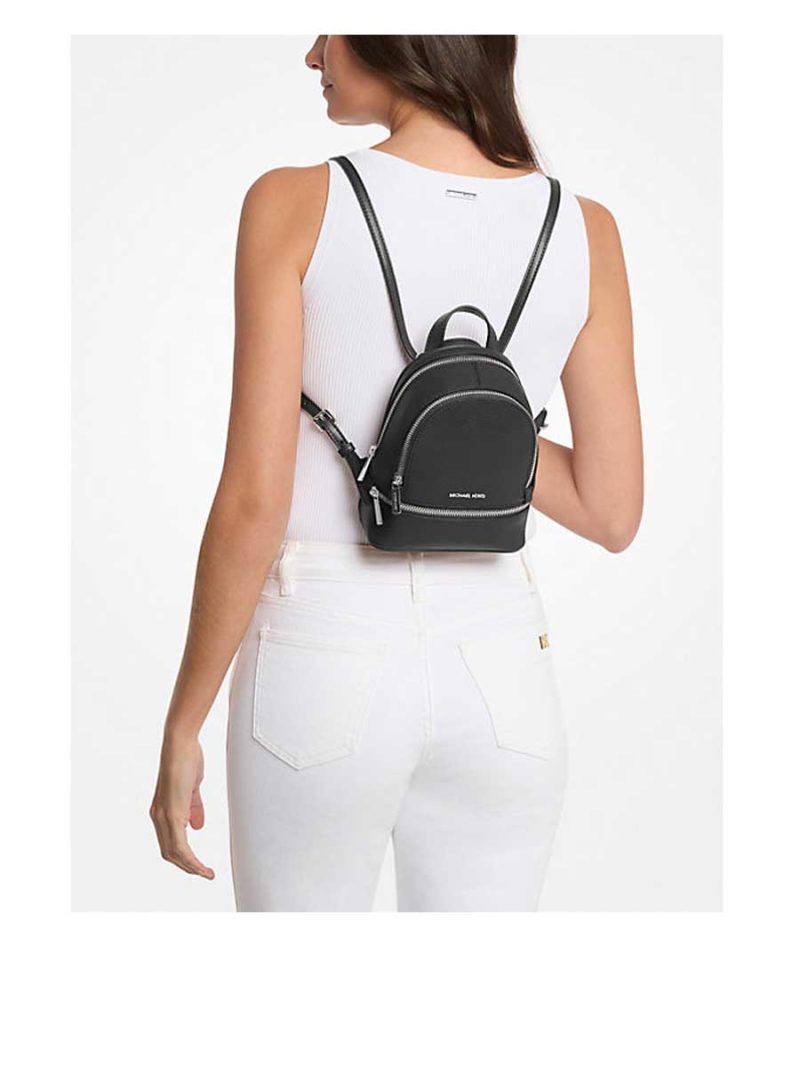 MICHAEL Michael Kors Rhea Extra-Small Pebbled Leather Backpack - Image 3