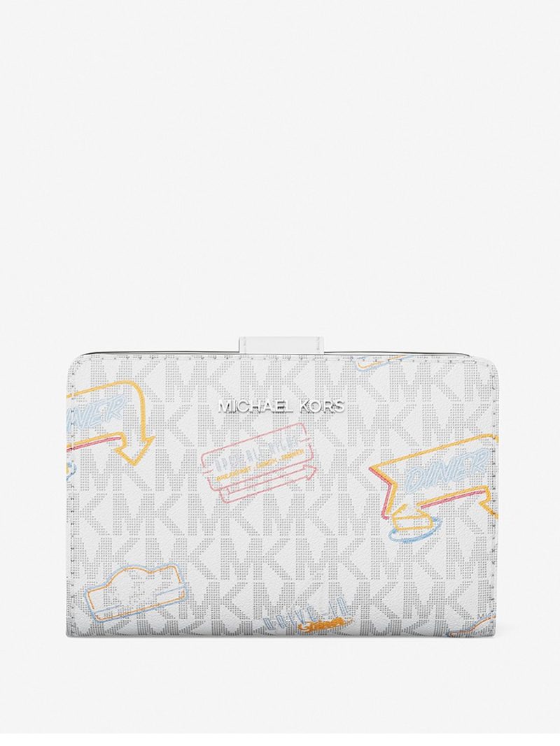 MICHAEL Michael Kors Medium Embellished Signature Logo Wallet