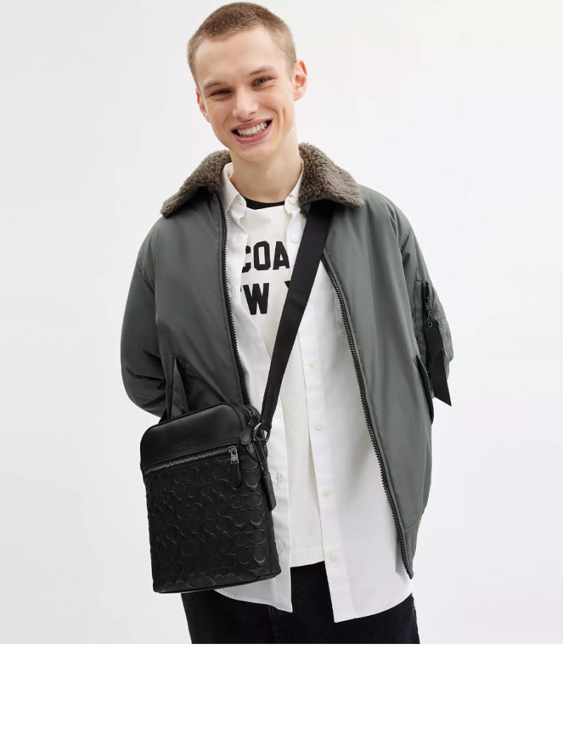 COACH Houston Flight Bag In Signature Leather - Image 4
