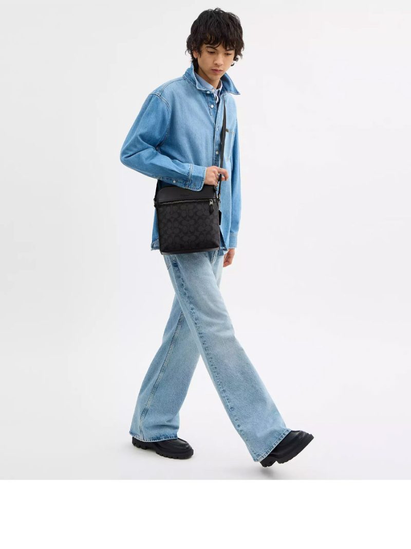 COACH Houston Flight Bag In Signature Canvas - Image 5