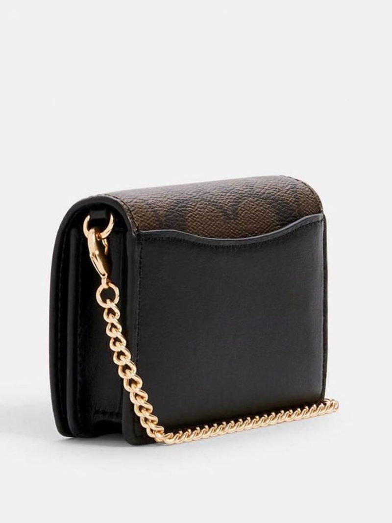COACH Mini Wallet On A Chain In Signature Canvas - Image 3