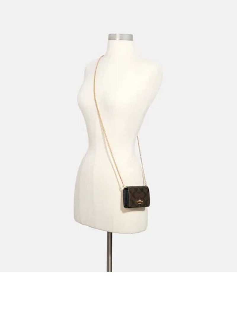 COACH Mini Wallet On A Chain In Signature Canvas - Image 4
