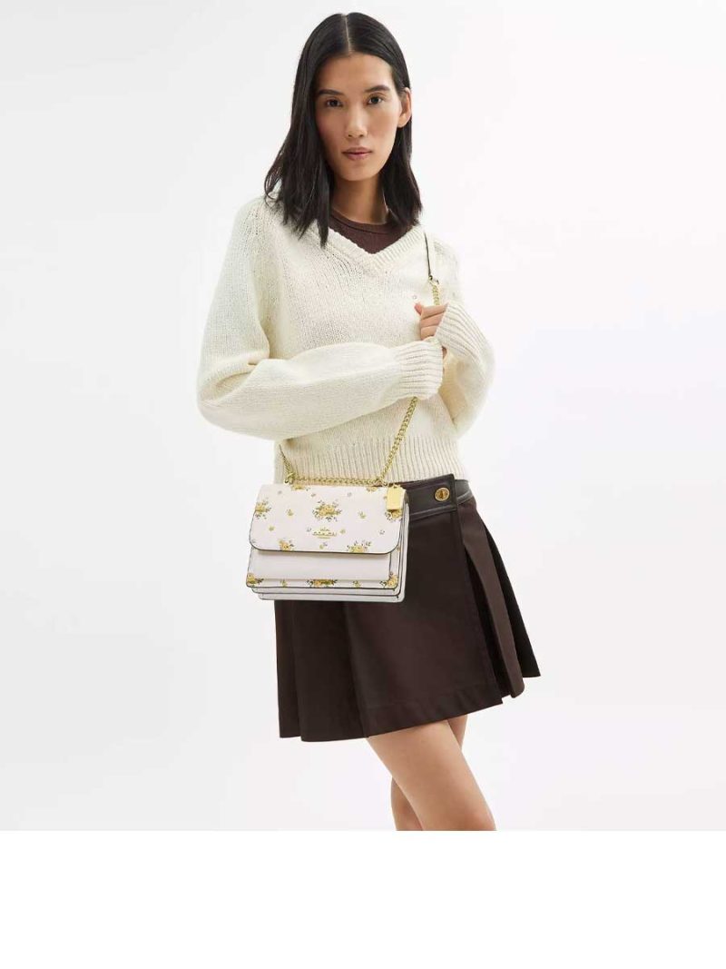 COACH Klare Crossbody Bag With Spring Blossom Print - Image 6