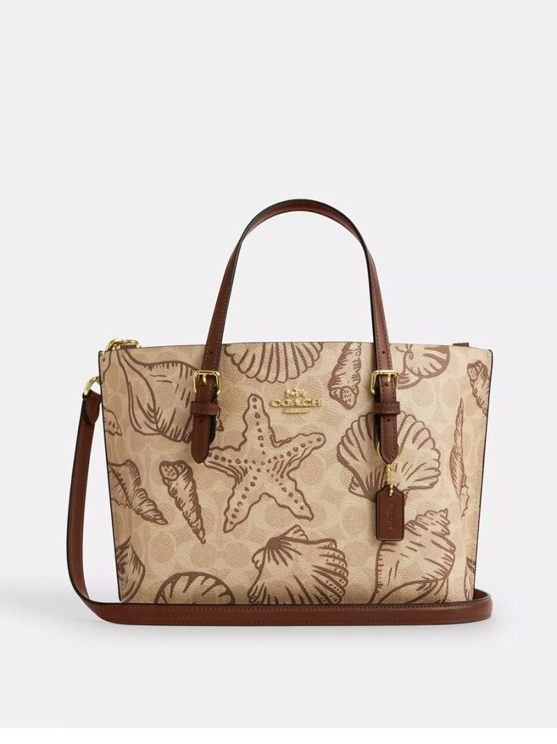 COACH Mollie Tote Bag 25 In Signature Canvas With Shell Print