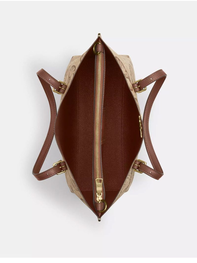 COACH Mollie Tote Bag 25 In Signature Canvas With Shell Print - Image 4