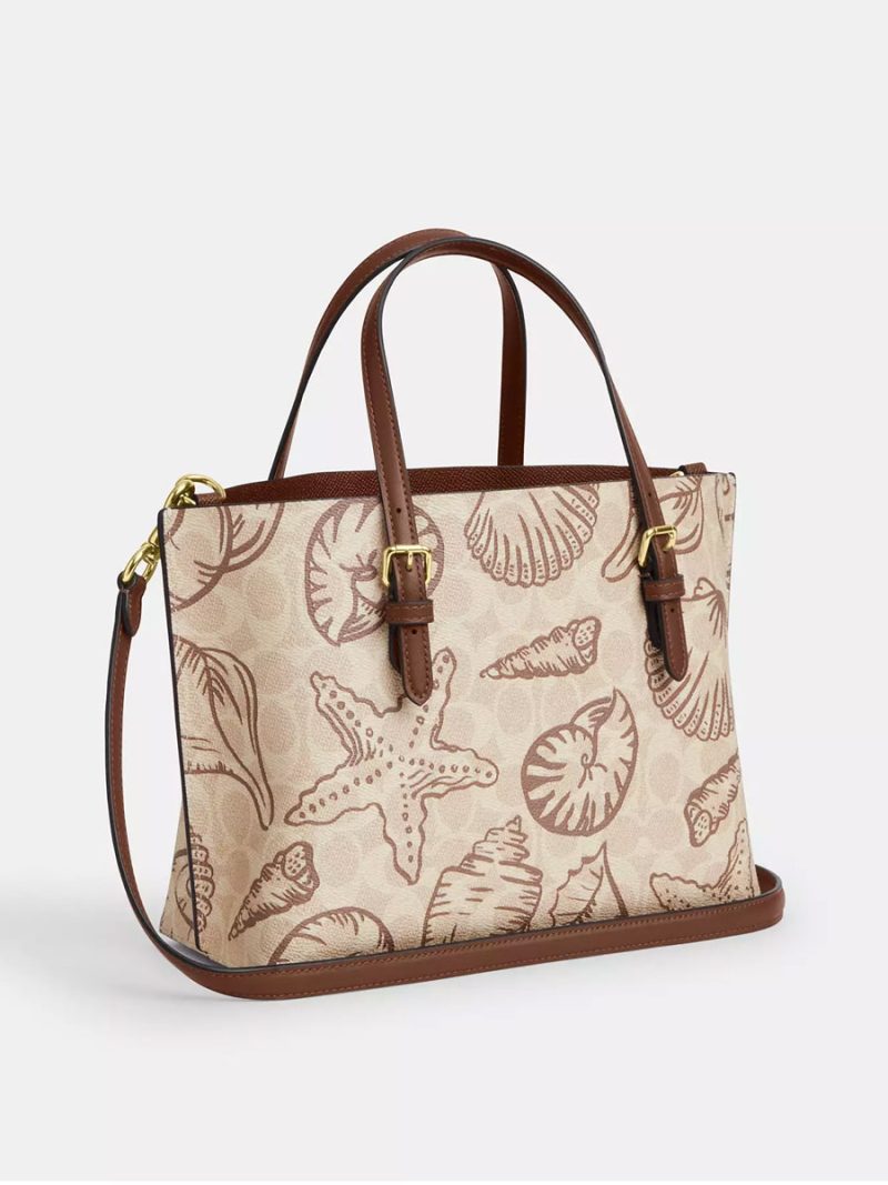 COACH Mollie Tote Bag 25 In Signature Canvas With Shell Print - Image 5