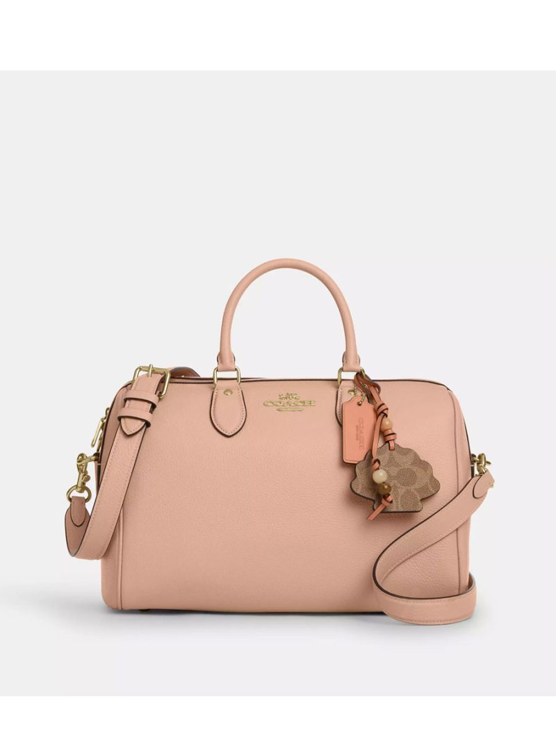 COACH Rowan Large Satchel Bag With Shell Charm