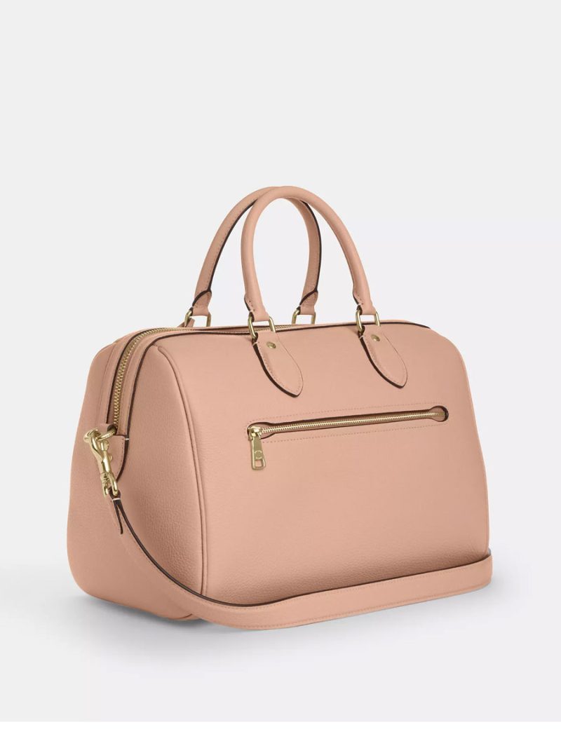 COACH Rowan Large Satchel Bag With Shell Charm - Image 4