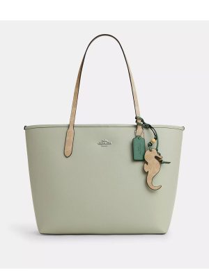 COACH City Tote Bag With Seahorse Charm