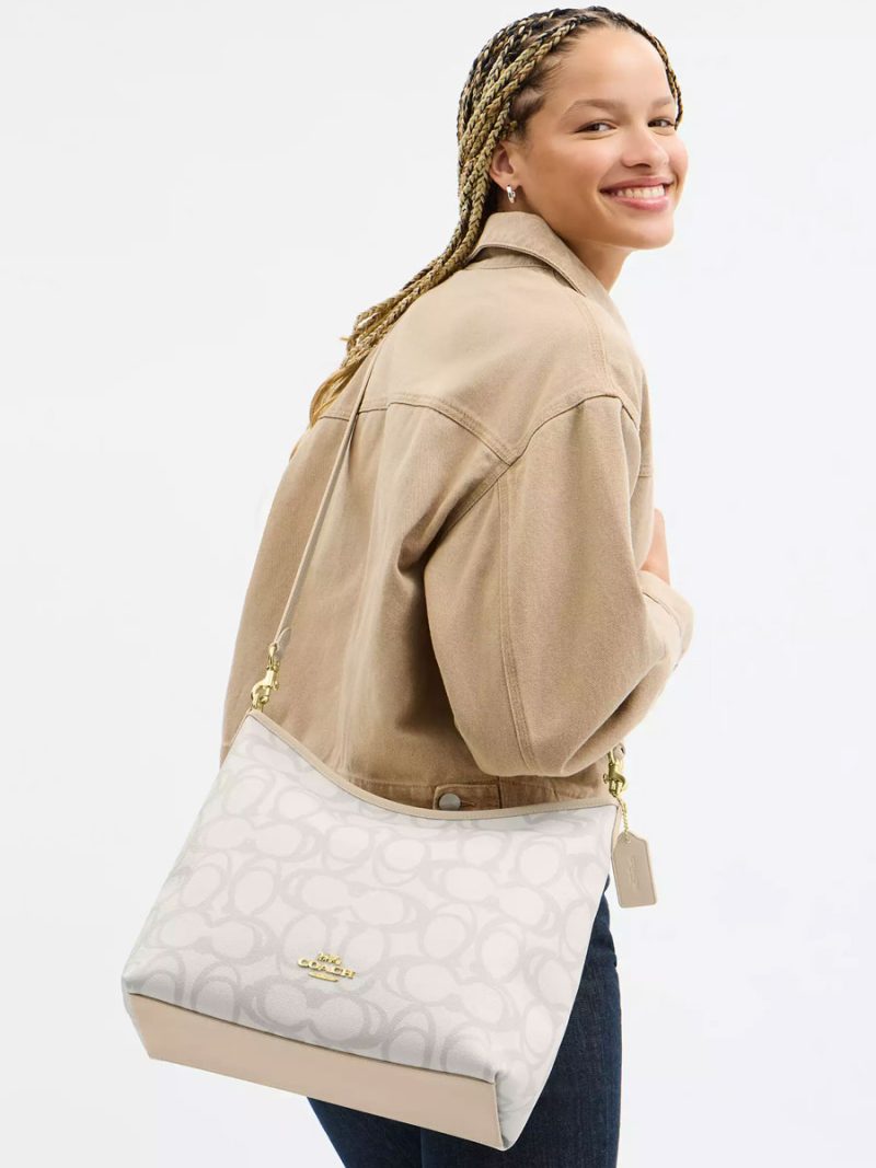 COACH Laurel Large Shoulder Bag In Sketch Signature Canvas - Image 6