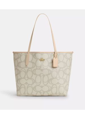 COACH City Tote Bag In Sketch Signature Canvas