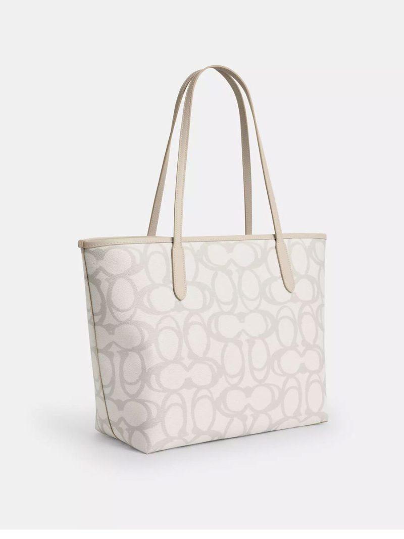 COACH City Tote Bag In Sketch Signature Canvas - Image 4