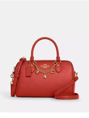 COACH Rowan Satchel Bag With Charms