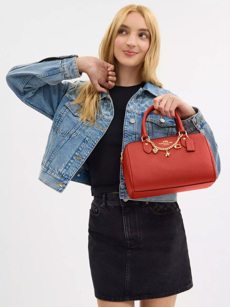 COACH Rowan Satchel Bag With Charms - Image 5