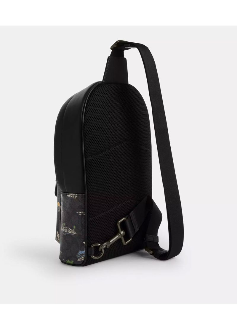 COACH West Pack In Signature Canvas With Surf Print - Image 4