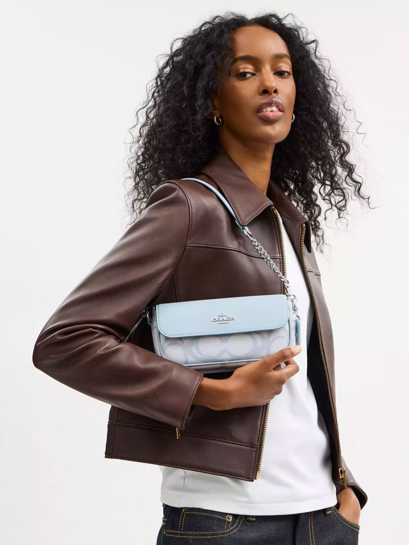 COACH Hailey Flap Bag In Sketch Signature Canvas - Image 5