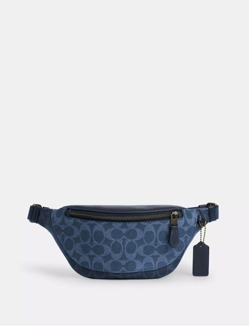 COACH Warren Mini Belt Bag In Blocked Signature Canvas