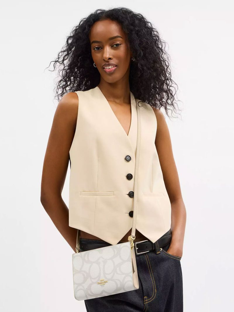 COACH Slim Crossbody Bag In Sketch Signature Canvas - Image 5