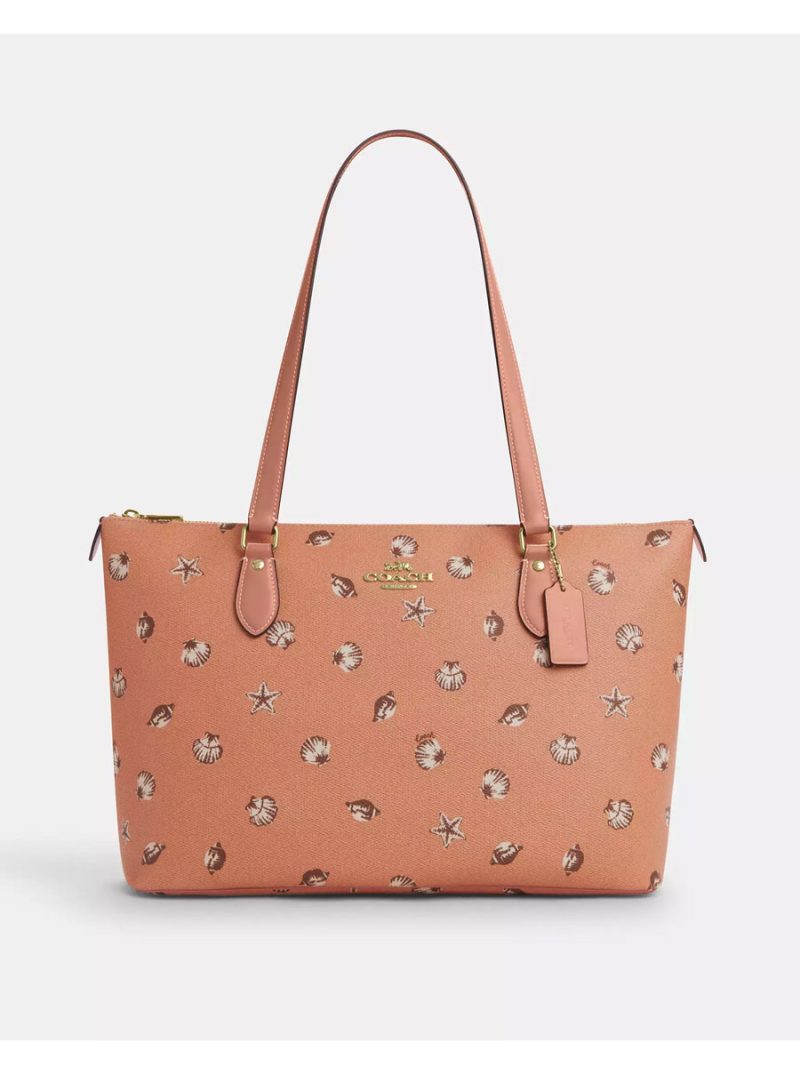 COACH Gallery Tote Bag With Shell Print