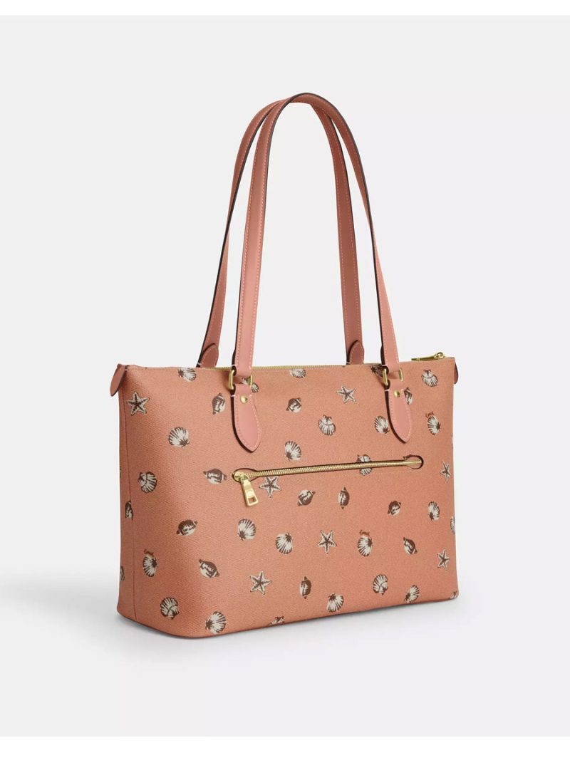 COACH Gallery Tote Bag With Shell Print - Image 4