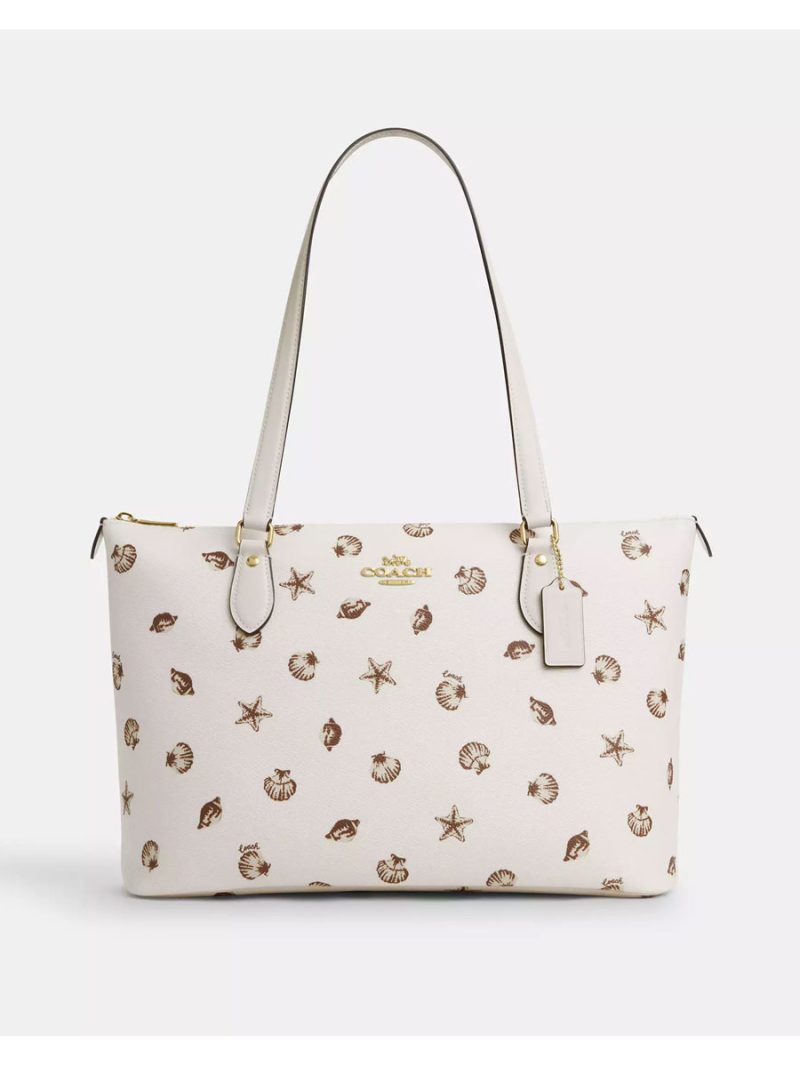 COACH Gallery Tote Bag With Shell Print