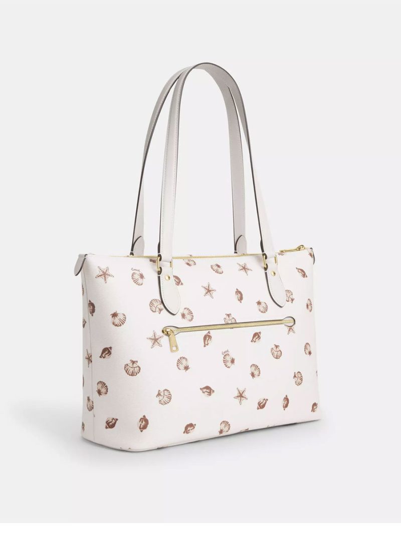 COACH Gallery Tote Bag With Shell Print - Image 4