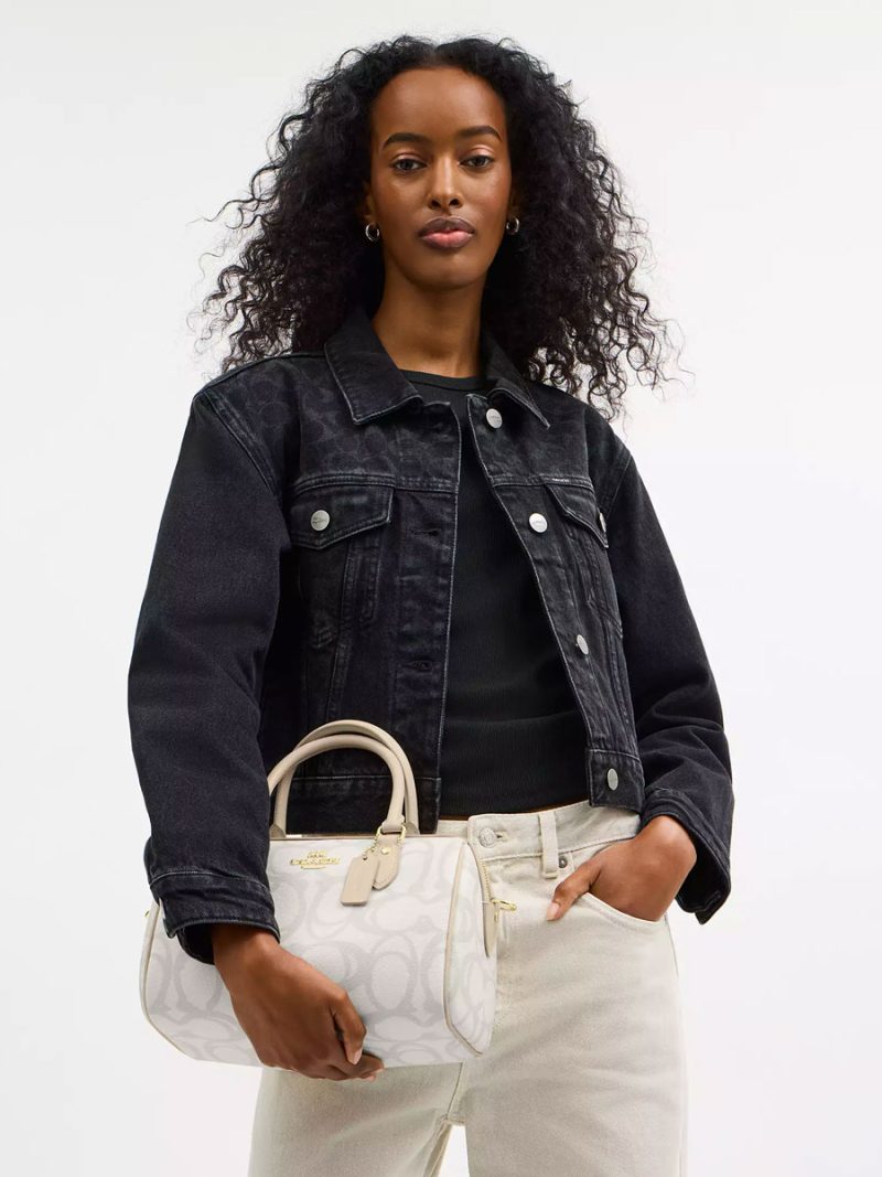 COACH Rowan Satchel Bag In Sketch Signature Canvas - Image 5