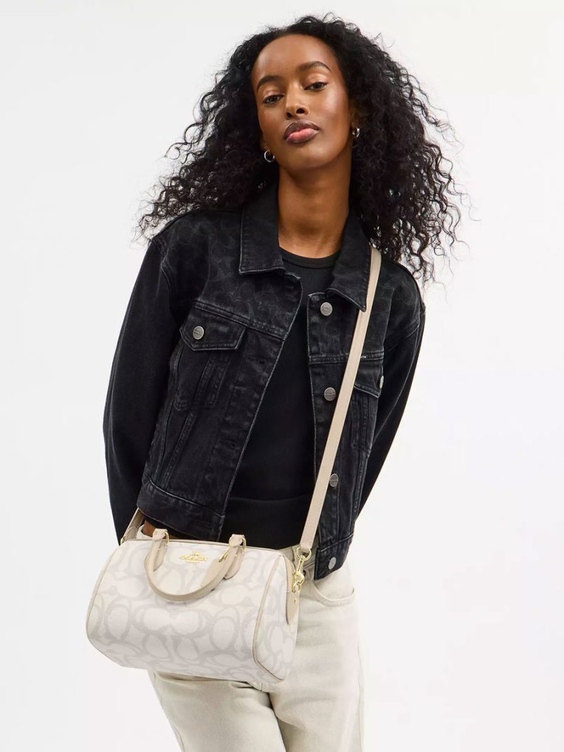 COACH Rowan Satchel Bag In Sketch Signature Canvas - Image 6
