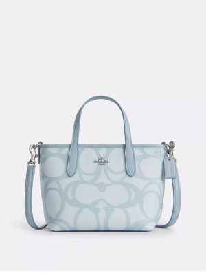 COACH City Mini Tote Bag In Sketch Signature Canvas