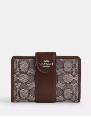 COACH Medium Corner Zip Wallet In Signature Jacquard