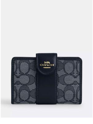 COACH Medium Corner Zip Wallet In Signature Jacquard