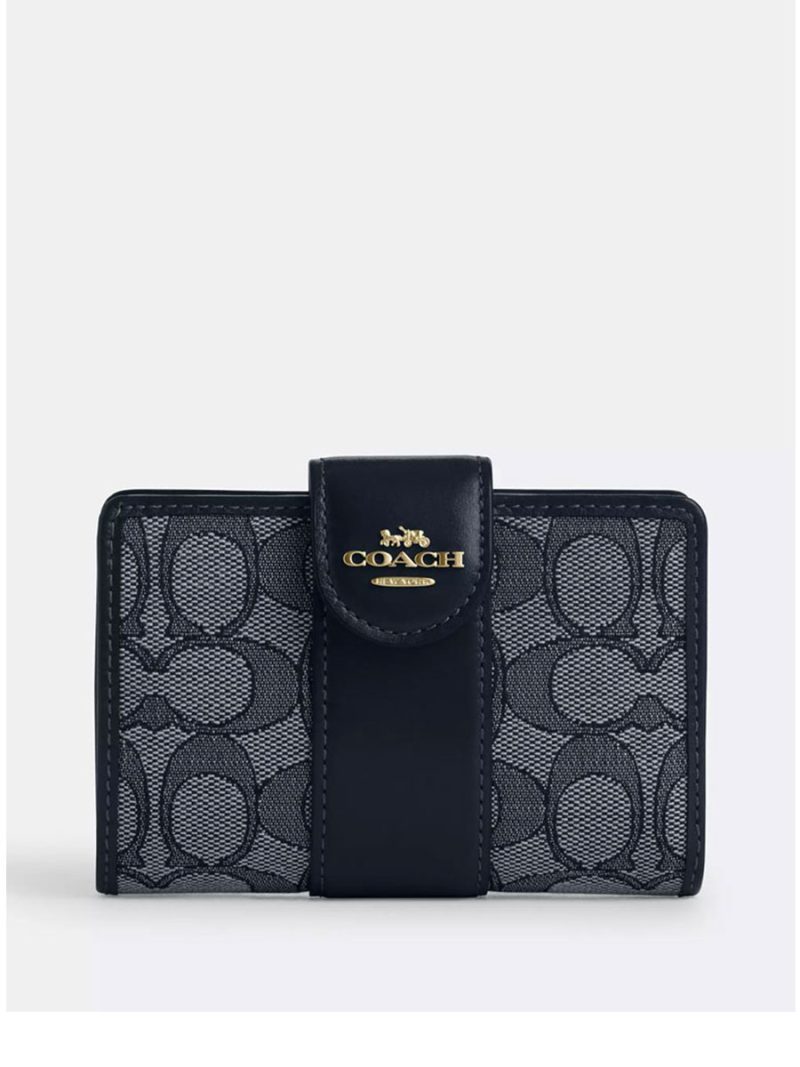 COACH Medium Corner Zip Wallet In Signature Jacquard