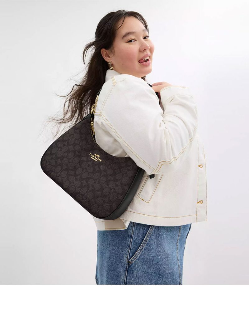 COACH Teri Hobo Bag In Signature Canvas - Image 6