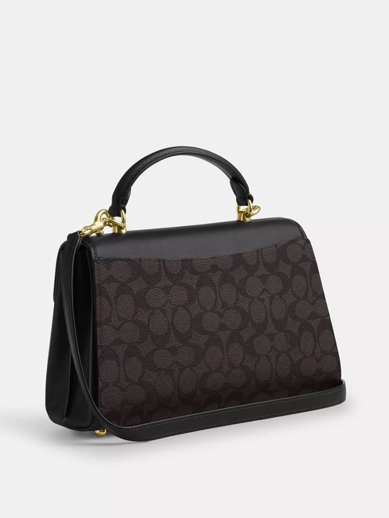 COACH Eliza Top Handle Bag In Signature Canvas - Image 3