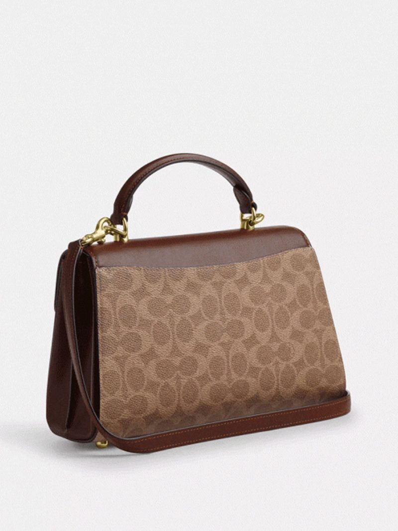 COACH Eliza Top Handle Bag In Signature Canvas - Image 3