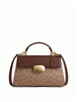 COACH Eliza Top Handle Bag In Signature Canvas