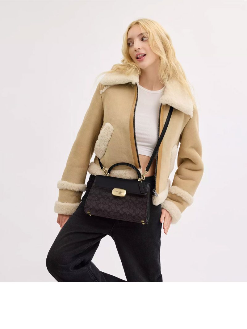 COACH Eliza Top Handle Bag In Signature Canvas - Image 4