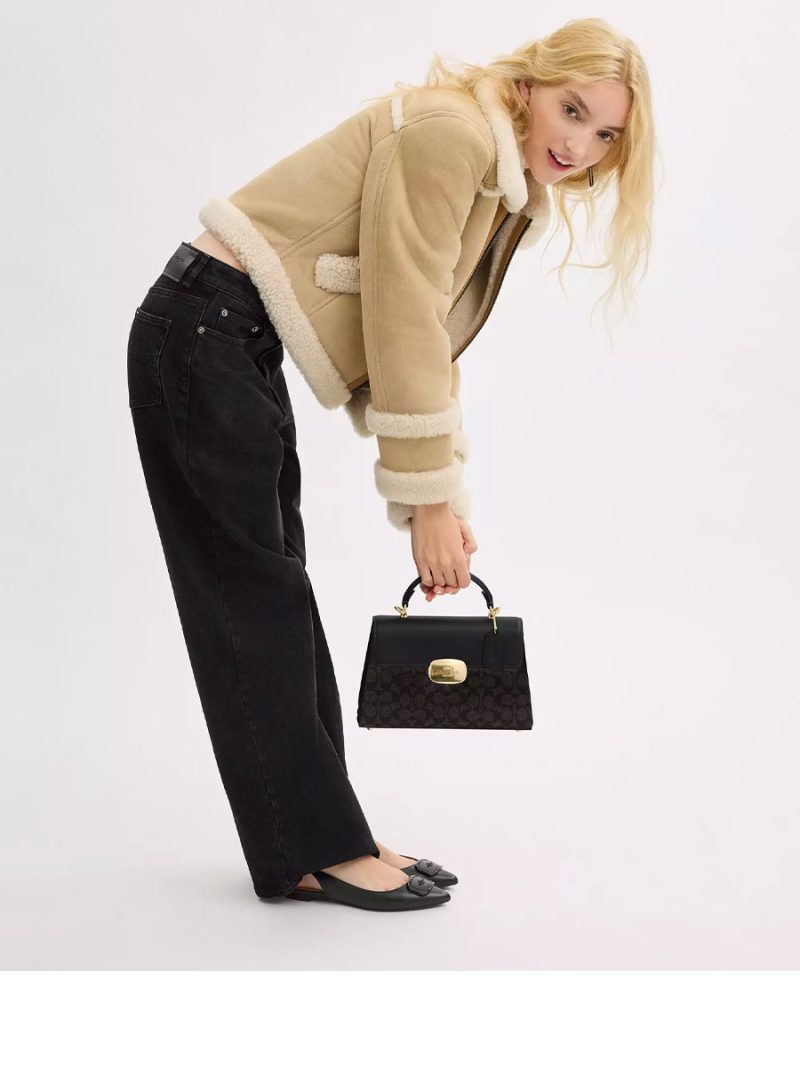 COACH Eliza Top Handle Bag In Signature Canvas - Image 5